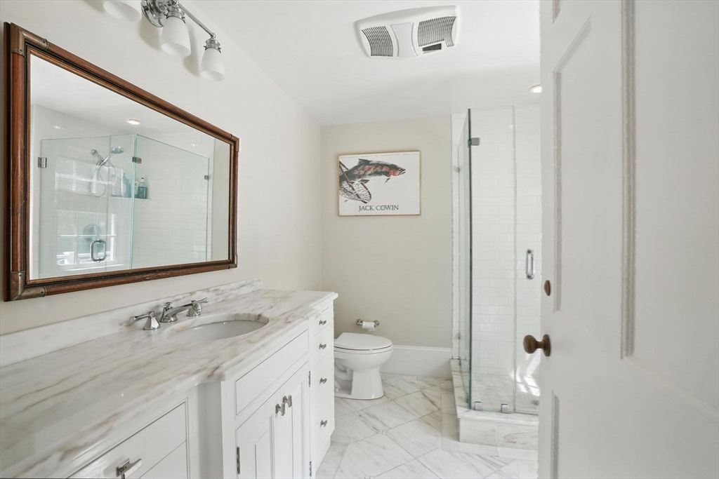 Bathroom, Glass Shower, Interior, Marble