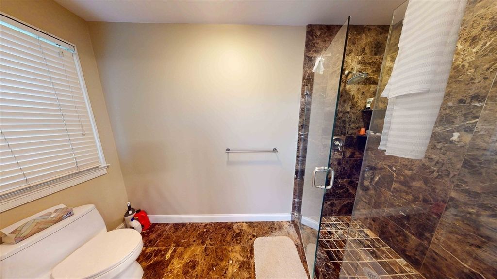Bathroom, Glass Shower, Interior, Wood Texture Flooring