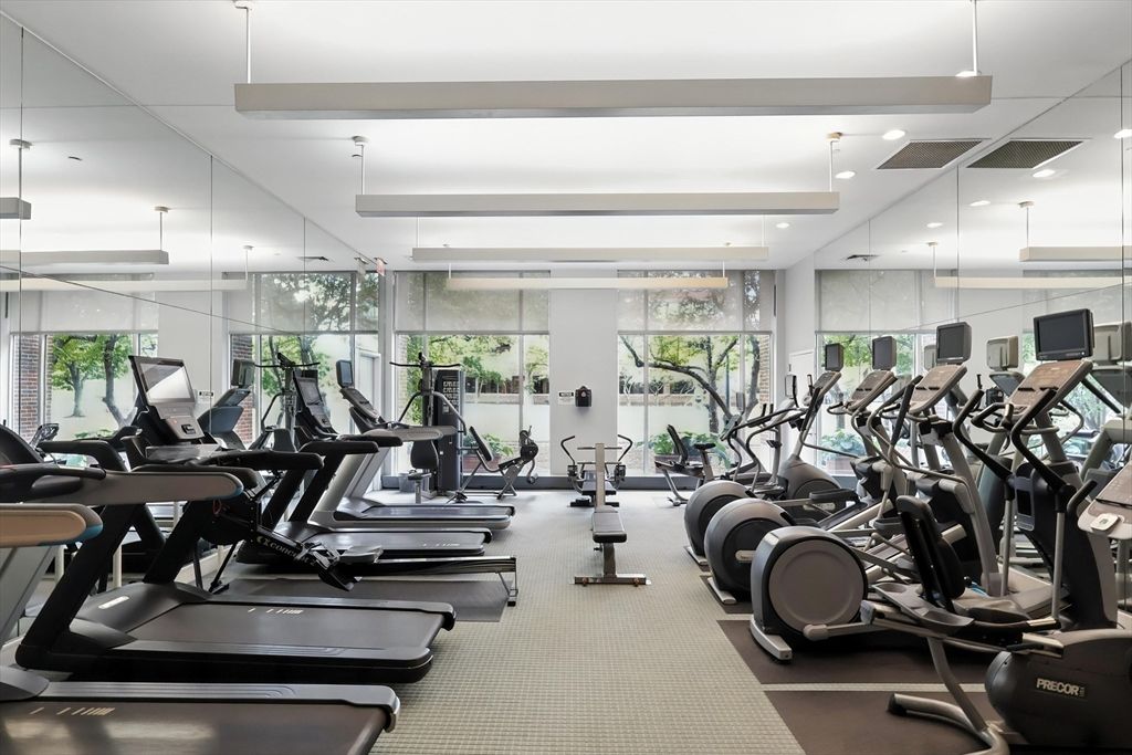 Fitness Equipment, Gym, Interior, Recessed Lighting