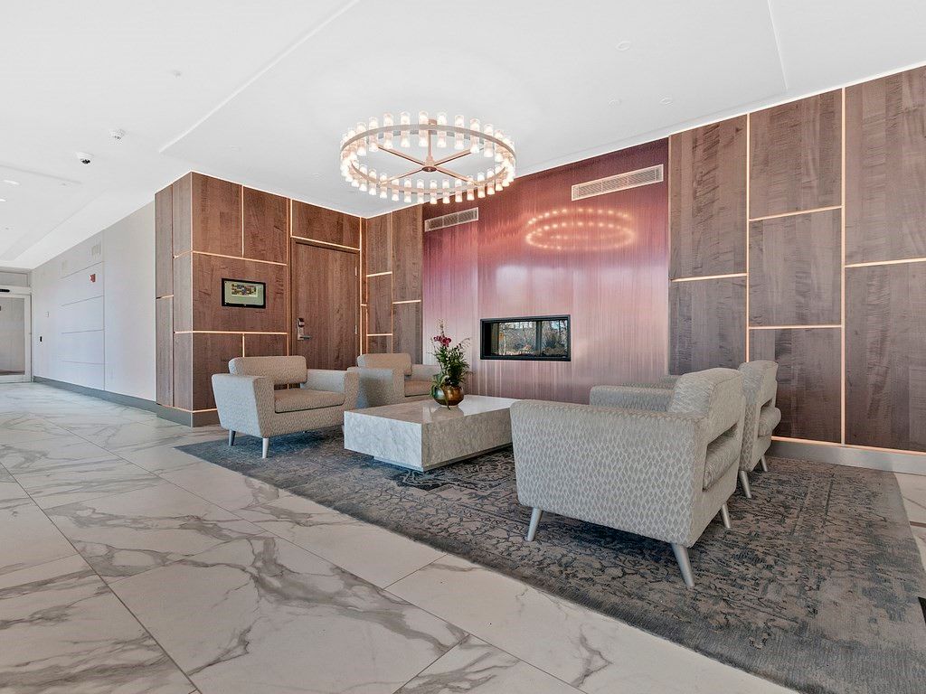 Chandelier, Interior, Living room, Marble, Recessed Lighting, Wooden Walls