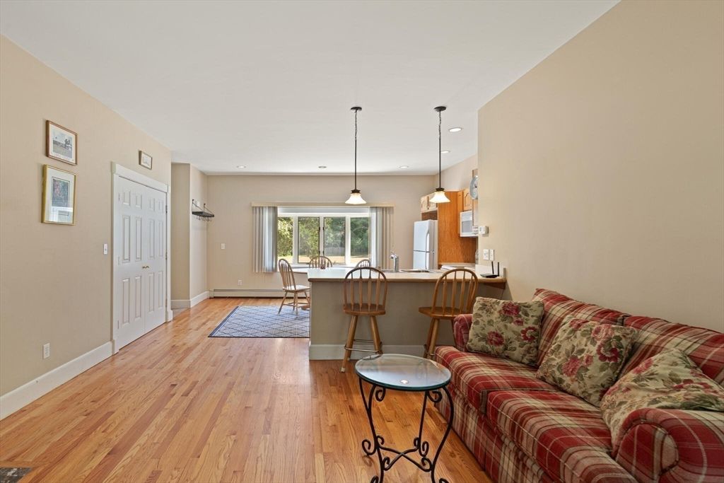 Dining room, Interior, Kitchen, Living room, Pendant Lights, Recessed Lighting, Wood Texture Flooring