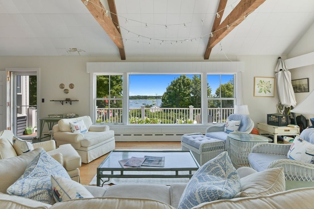 Interior, Living room, Water, Wooden Beams, Wood Texture Flooring