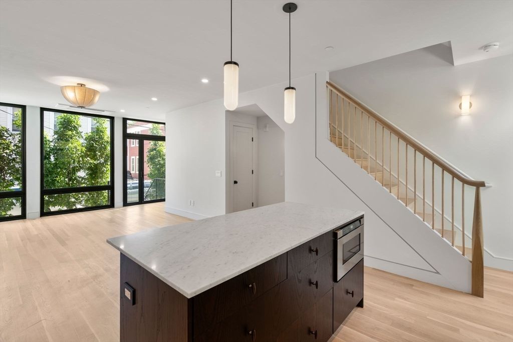 Interior, Pendant Lights, Recessed Lighting, Wood Texture Flooring