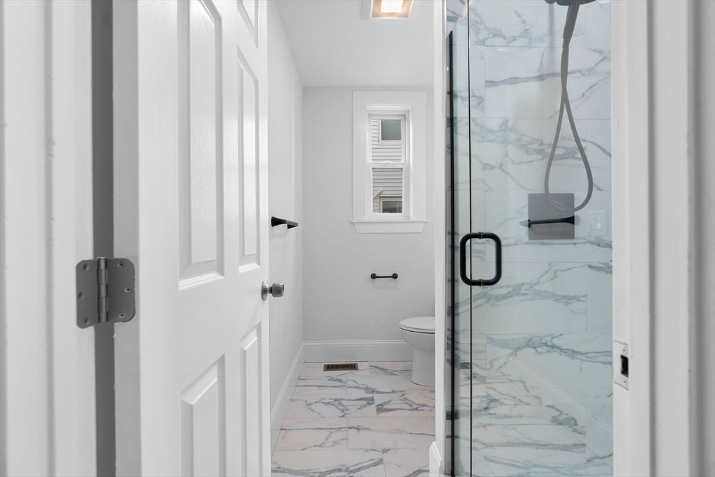 Bathroom, Glass Shower, Interior, Marble, Marble Walls