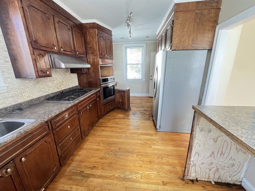Interior, Kitchen, Wood Texture Flooring