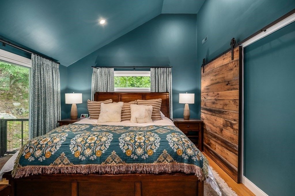 Bedroom, Interior, Recessed Lighting, Wooden Walls