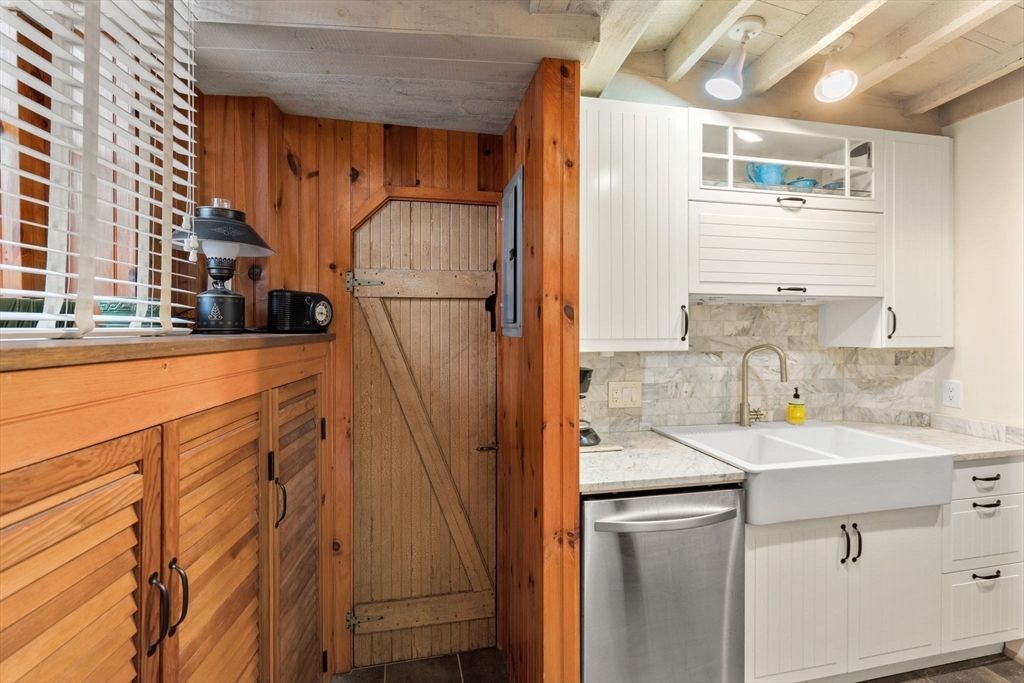 Interior, Kitchen, Stainless Steel Appliances, Wooden Walls