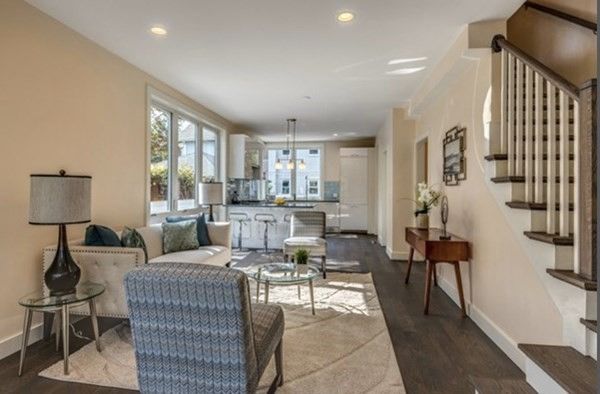 Interior, Kitchen, Living room, Pendant Lights, Recessed Lighting, Stainless Steel Appliances, Wood Texture Flooring