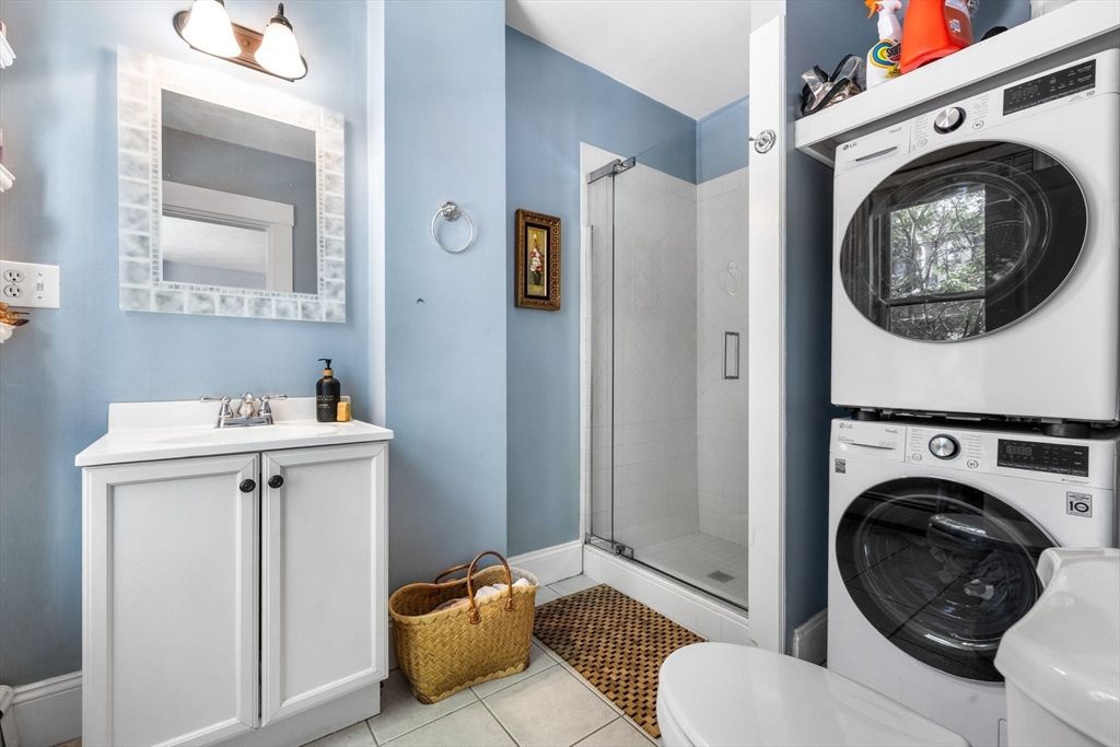 Bathroom, Glass Shower, Interior, Utility Closets, Washer