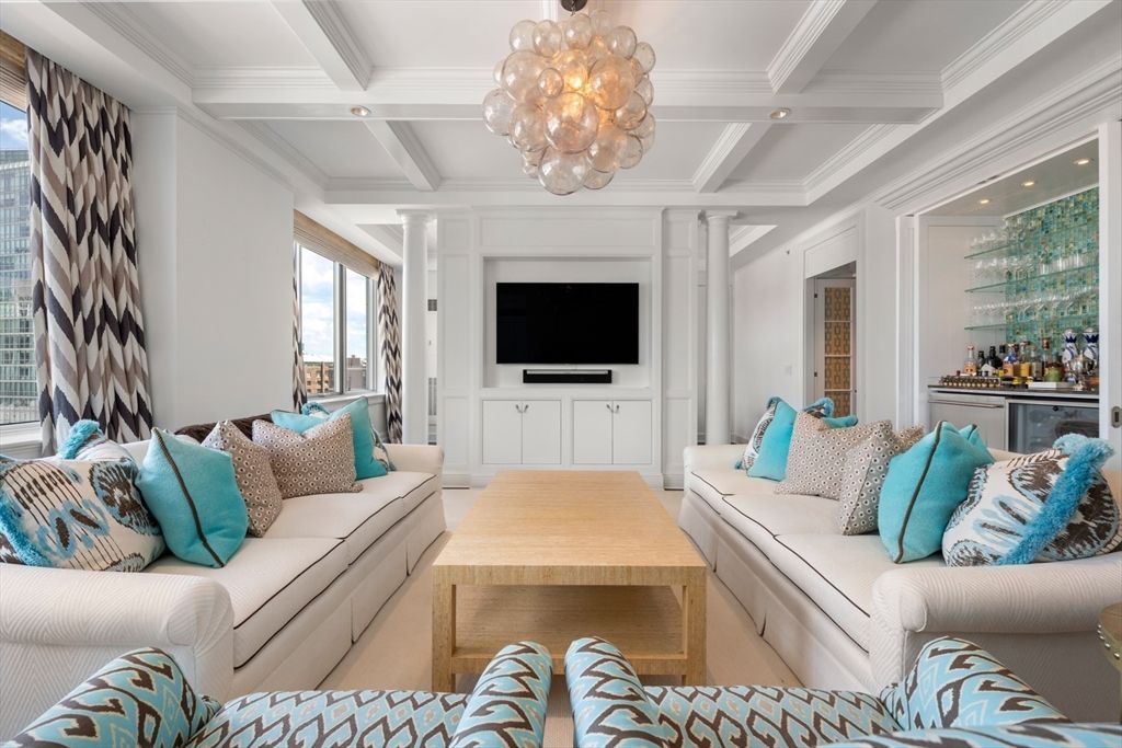 Chandelier, Interior, Living room, Recessed Lighting