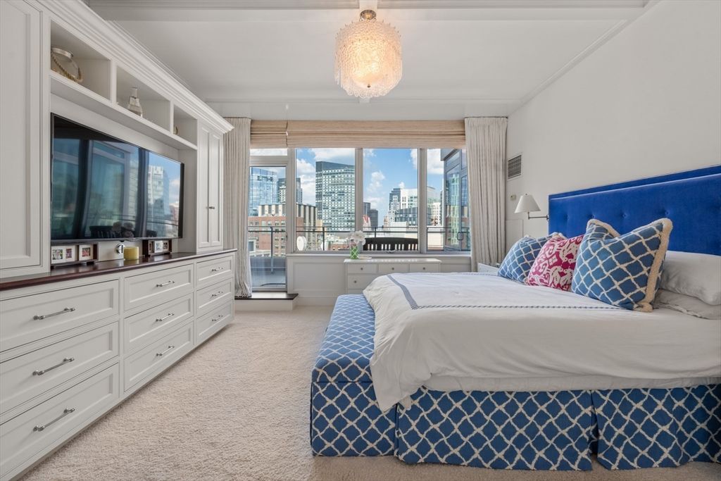 Bedroom, Chandelier, Interior