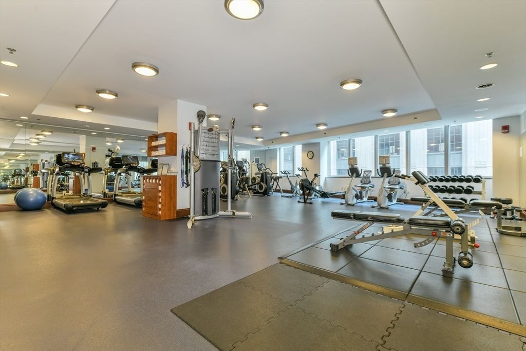 Fitness Equipment, Gym, Interior, Recessed Lighting