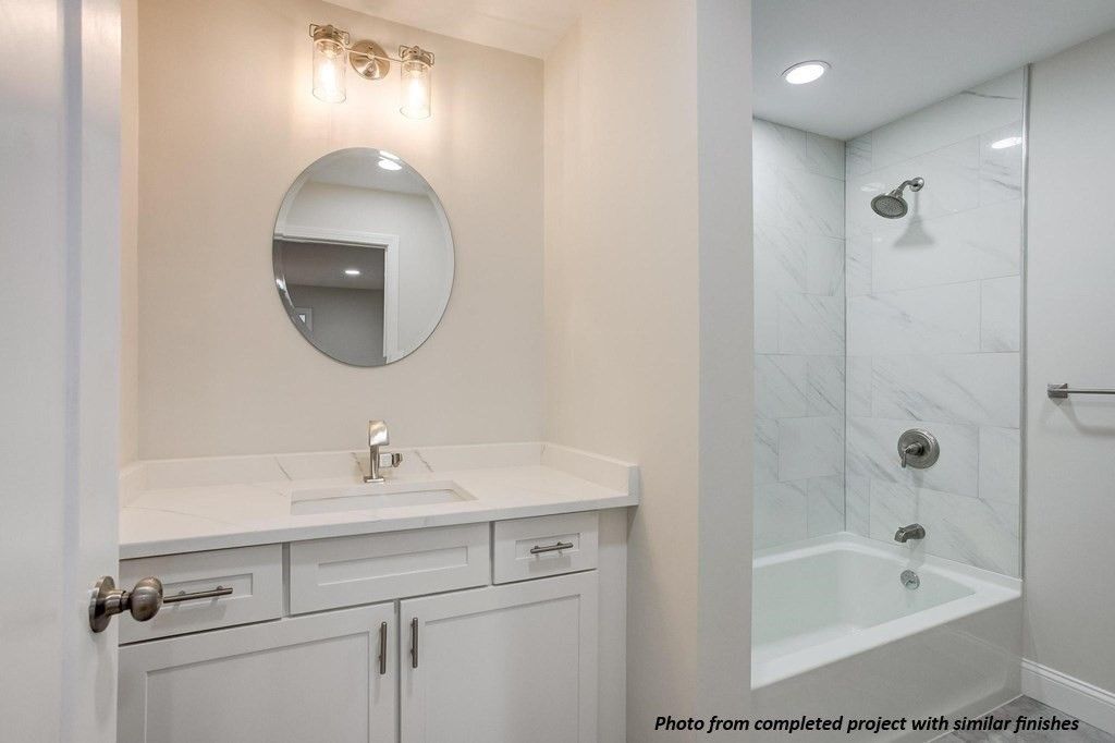 Bathroom, Glass Shower, Interior, Marble Walls, Recessed Lighting
