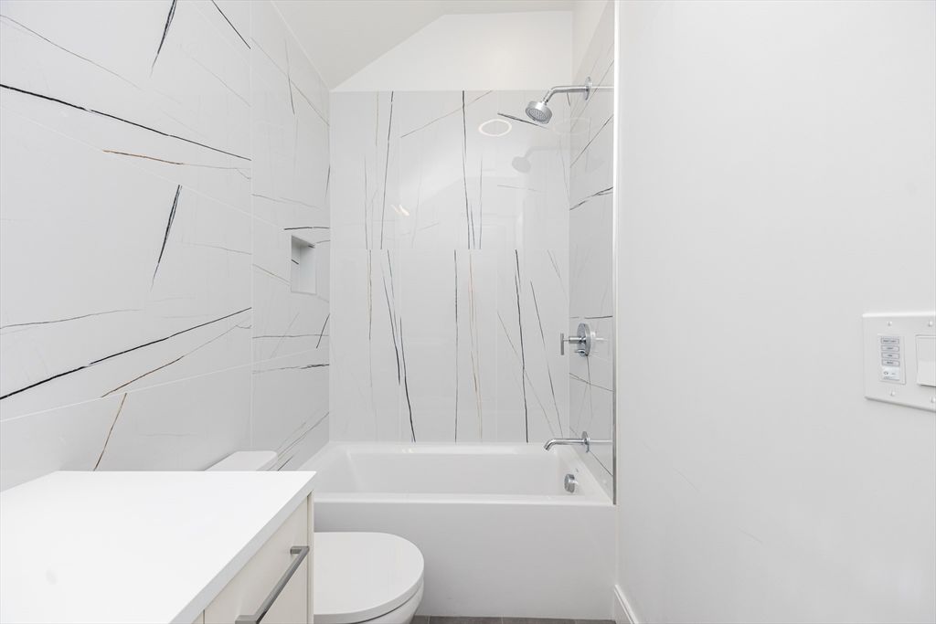 Bathroom, Glass Shower, Interior, Marble Walls