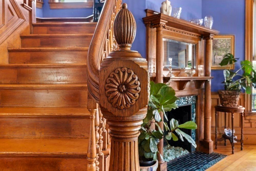 Fireplace, Interior, Wood Texture Flooring