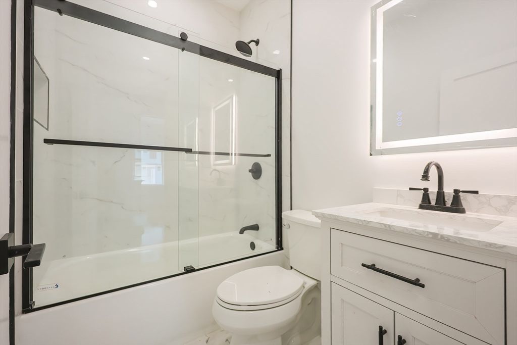 Bathroom, Glass Shower, Interior, Marble Walls
