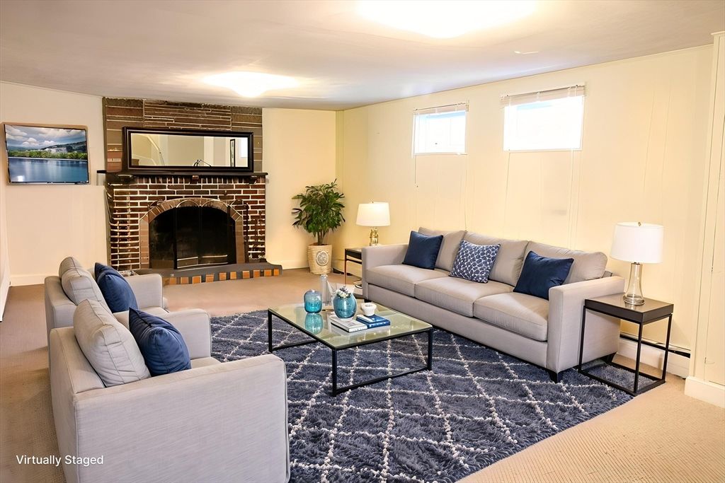 Fireplace, Interior, Living room, Stone Walls