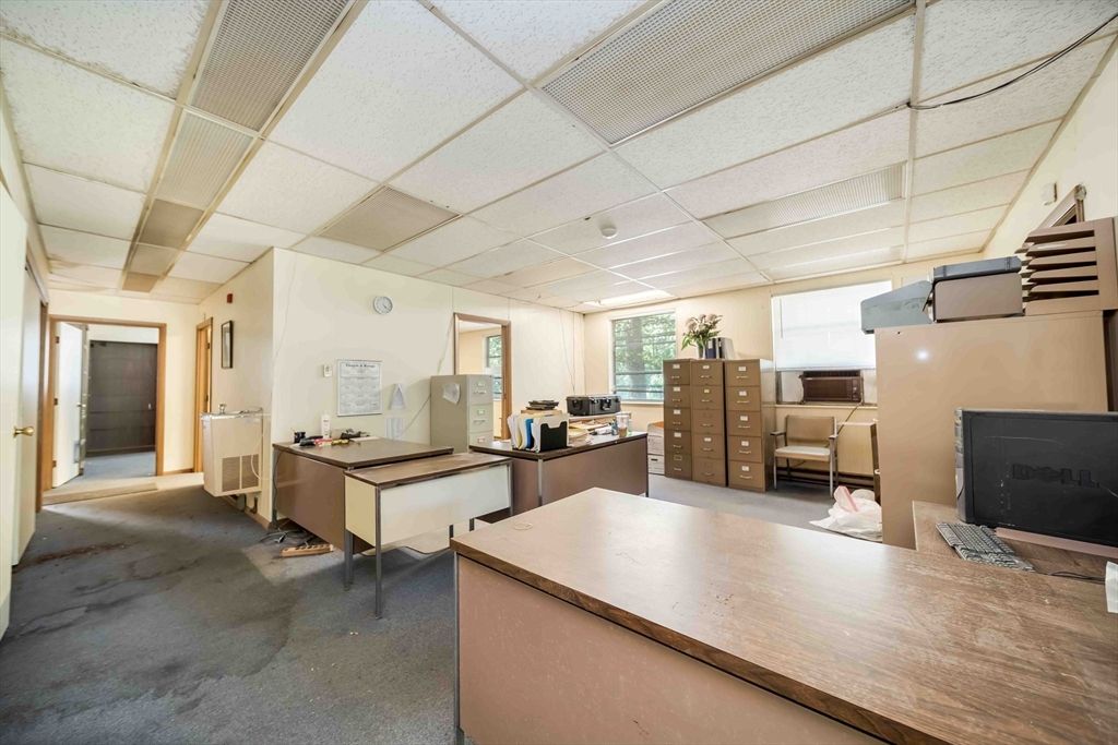 Fireplace, Home Office, Interior, Recessed Lighting