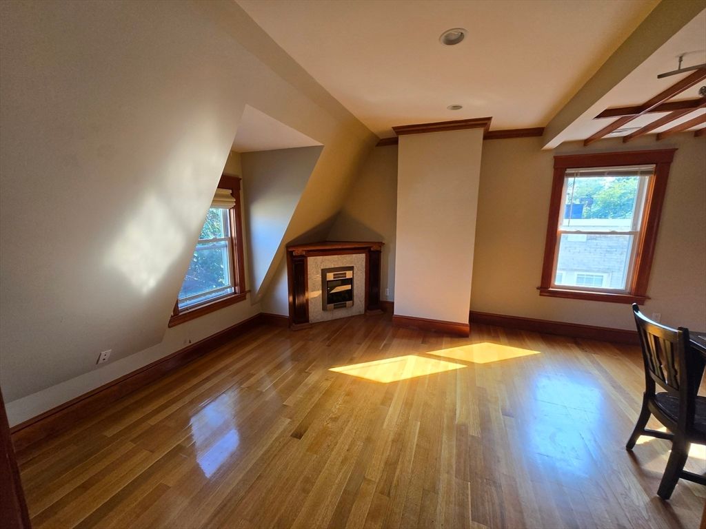 Empty room, Fireplace, Interior, Wood Texture Flooring