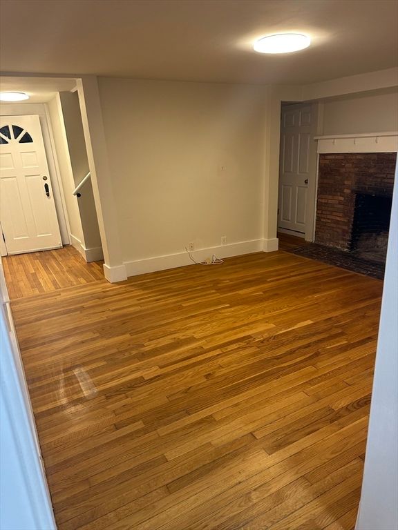 Empty room, Fireplace, Interior, Wood Texture Flooring