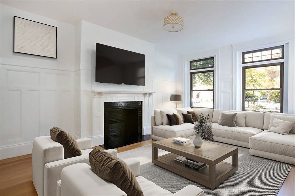 Fireplace, Interior, Living room, Wood Texture Flooring