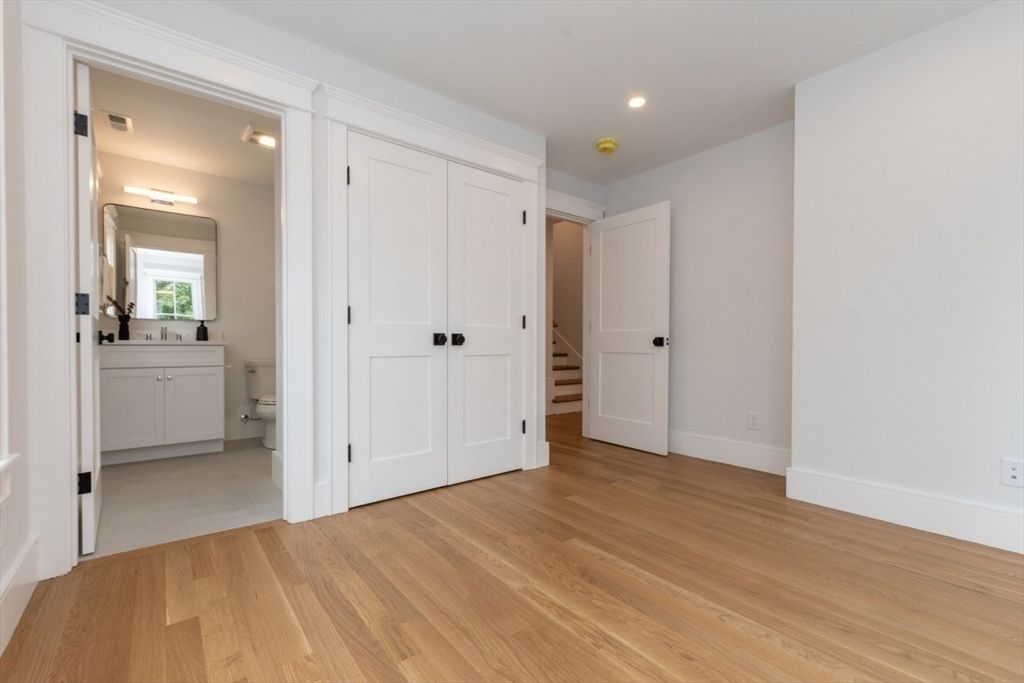 Bathroom, Empty room, Interior, Recessed Lighting, Wood Texture Flooring