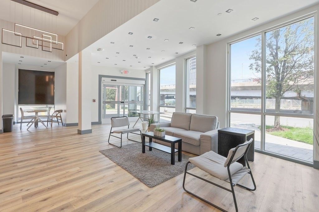 Interior, Living room, Pendant Lights, Recessed Lighting, Wood Texture Flooring