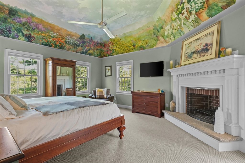 Bedroom, Fireplace, Interior