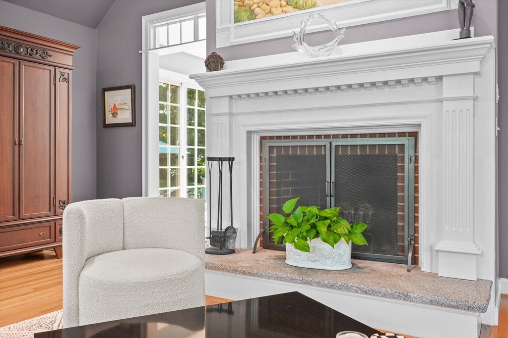 Fireplace, Interior, Wood Texture Flooring