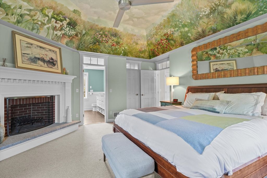 Bedroom, Fireplace, Interior