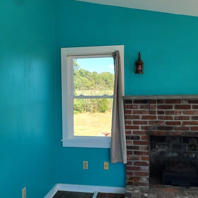 Empty room, Fireplace, Interior, Stone Walls
