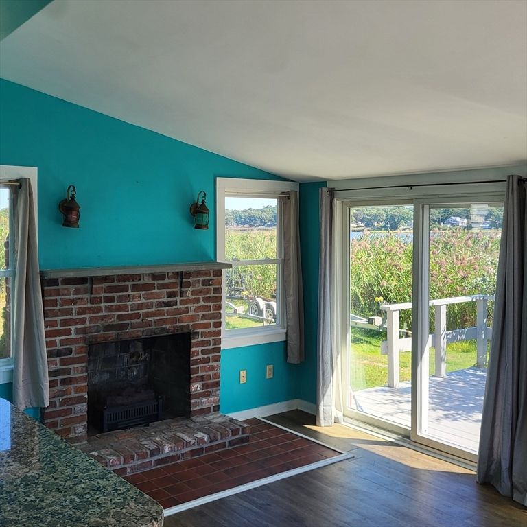 Fireplace, Interior, Wood Texture Flooring