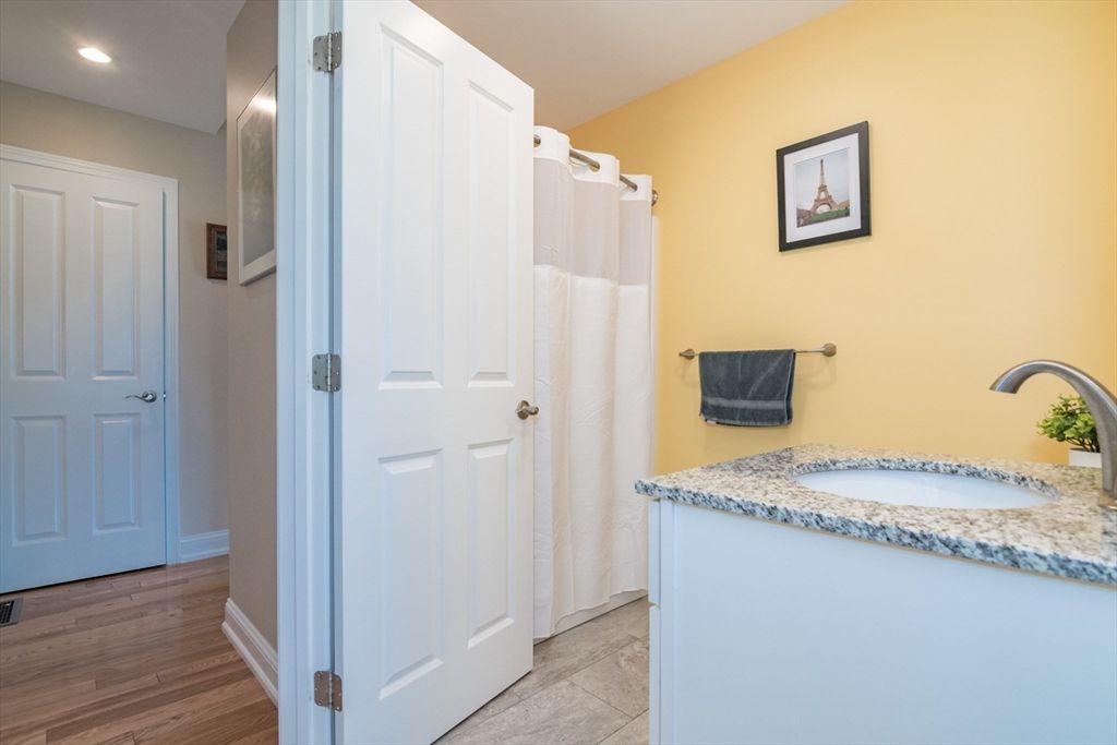 Bathroom, Interior, Recessed Lighting, Wood Texture Flooring