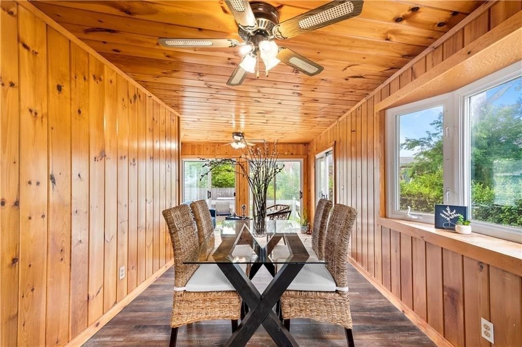 Dining room, Interior, Wooden Ceilings, Wood Texture Flooring, Wooden Walls