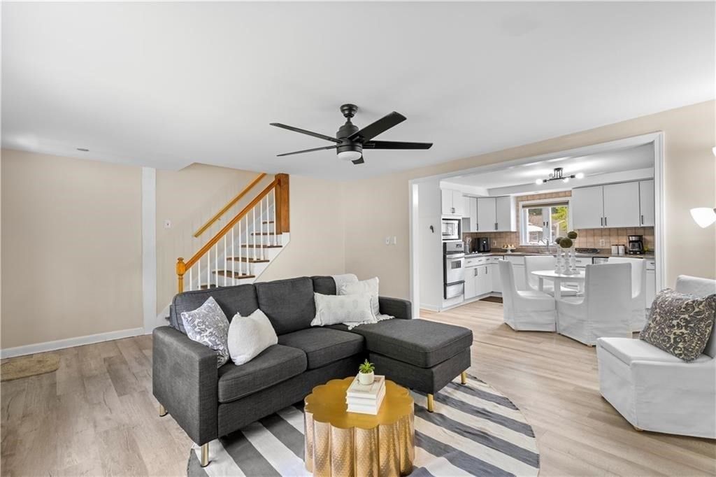 Interior, Kitchen, Living room, Wood Texture Flooring