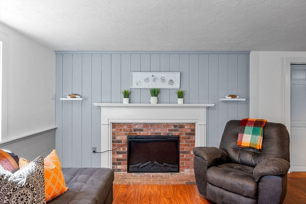 Fireplace, Interior, Wood Texture Flooring