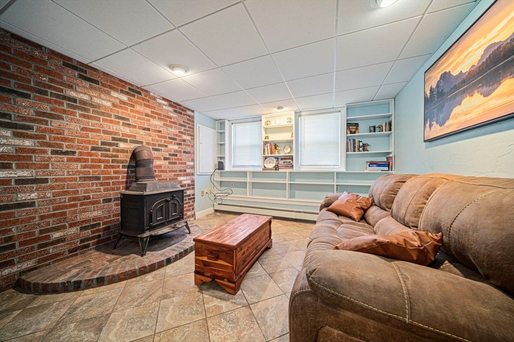 Fireplace, Interior, Living room, Stone Walls