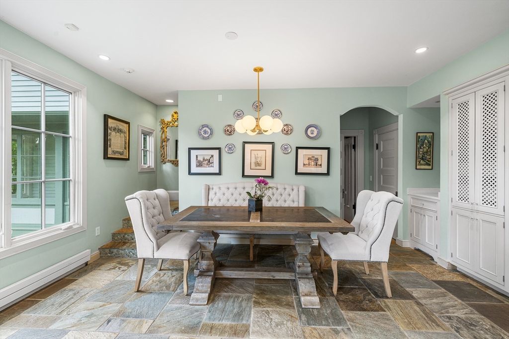 Dining room, Interior, Recessed Lighting