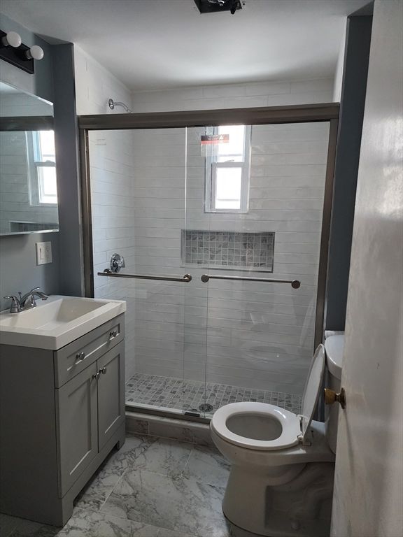 Bathroom, Glass Shower, Interior, Marble