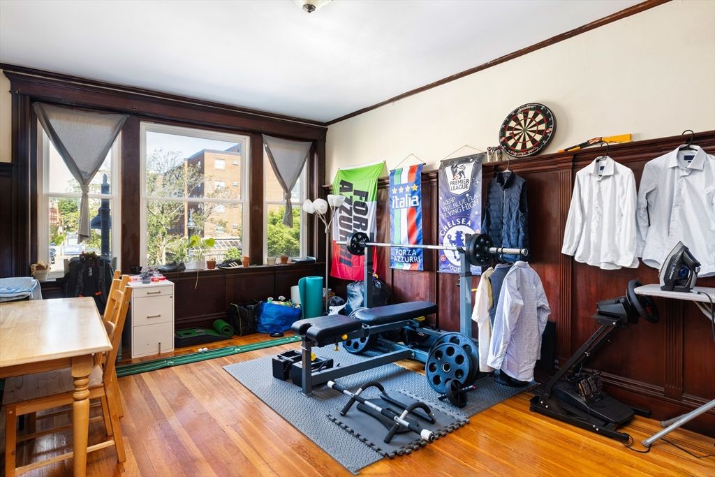 Fitness Equipment, Interior, Wood Texture Flooring