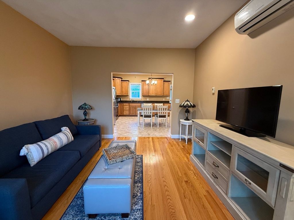 Dining room, Interior, Kitchen, Living room, Pendant Lights, Recessed Lighting, Wood Texture Flooring