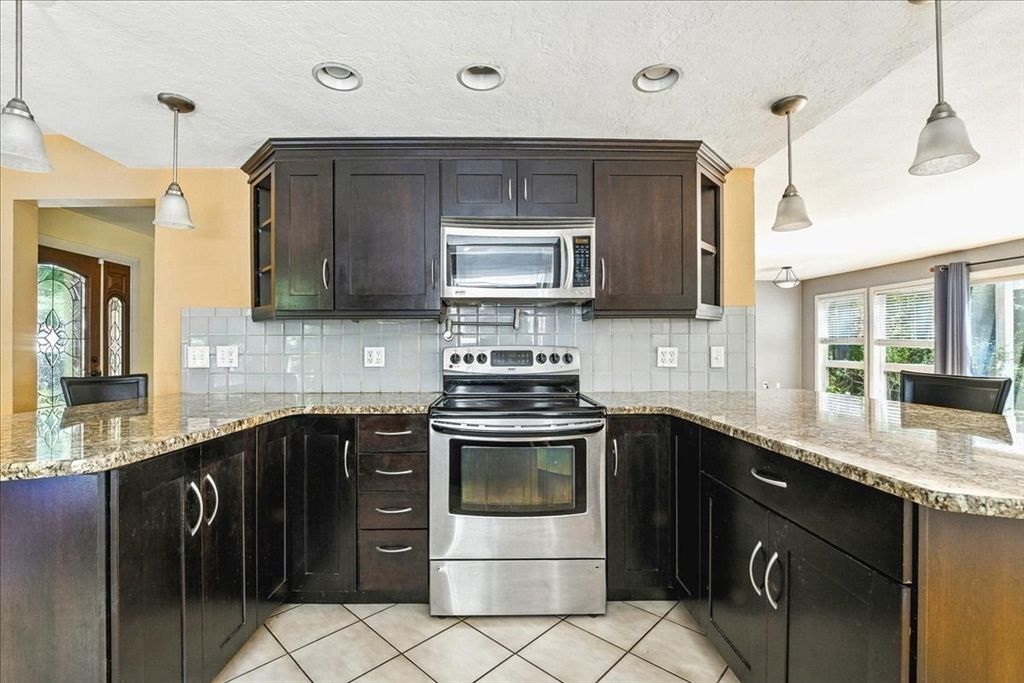 Interior, Kitchen, Pendant Lights, Recessed Lighting, Stainless Steel Appliances