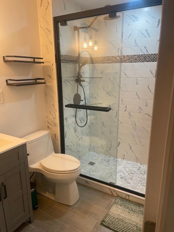 Bathroom, Glass Shower, Interior, Marble Walls