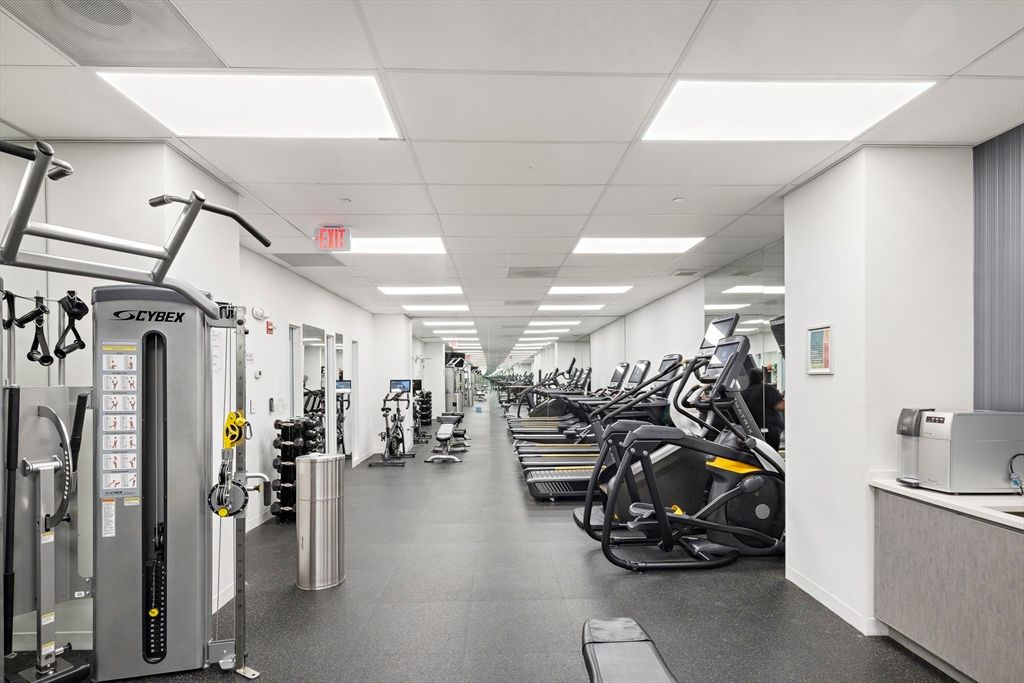 Fitness Equipment, Gym, Interior, Recessed Lighting