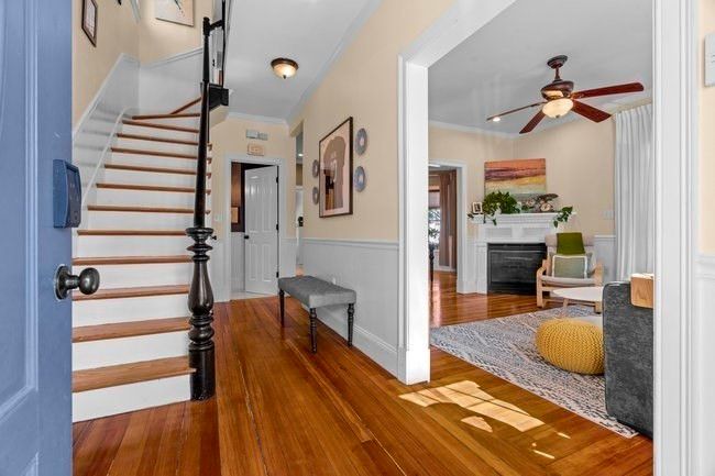 Fireplace, Interior, Wood Texture Flooring