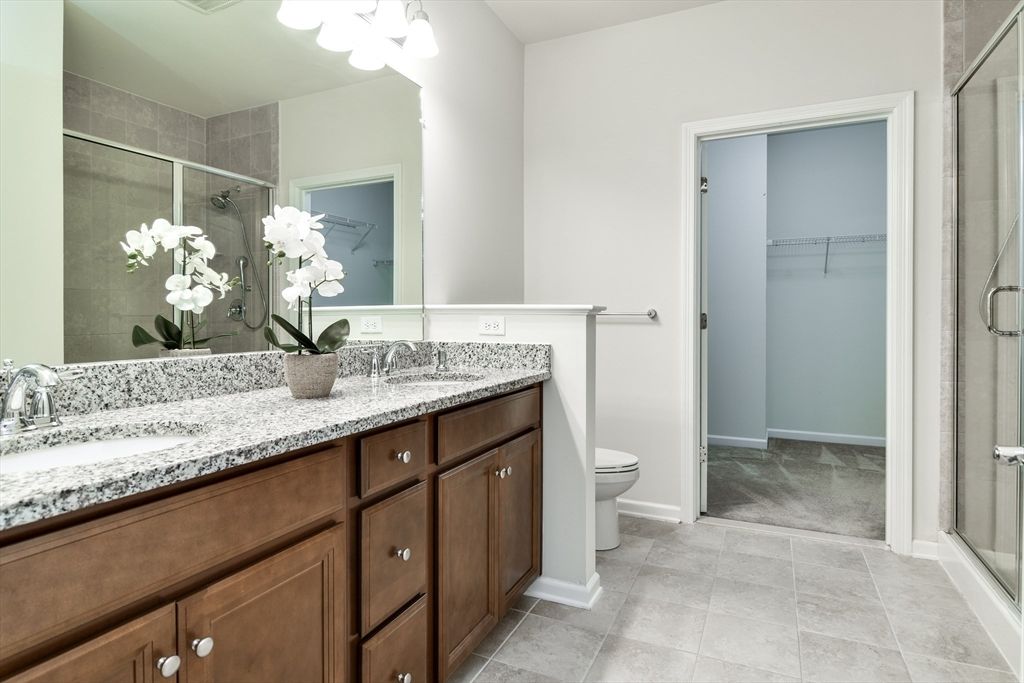 Bathroom, Dual Sink Vanities, Glass Shower, Interior