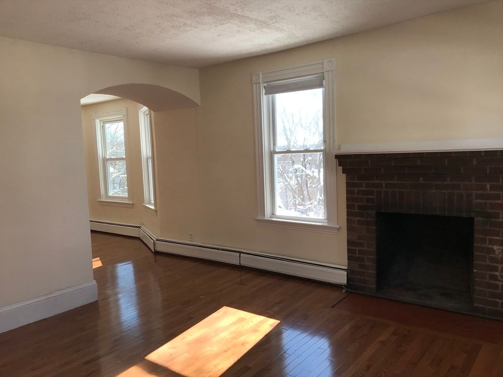 Empty room, Fireplace, Interior, Wood Texture Flooring