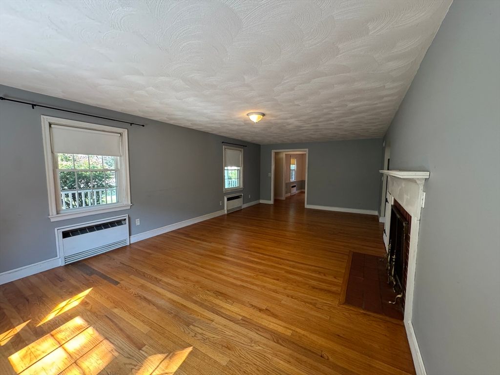 Empty room, Fireplace, Interior, Wood Texture Flooring
