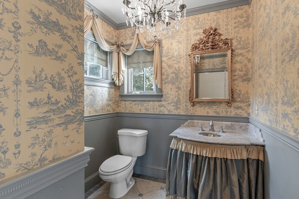 Bathroom, Chandelier, Interior