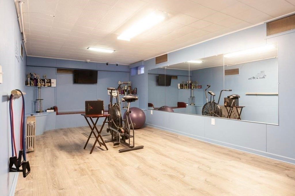 Fitness Equipment, Interior, Wood Texture Flooring